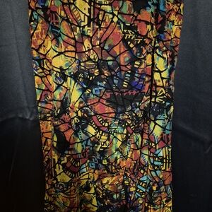 Chico's Colorful Abstract Midi Skirt